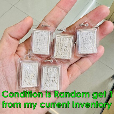 Somdej Buddha Over Phom 4Face Rich Fortune Doo Watsakae Be2522 Thai Amulet 17294